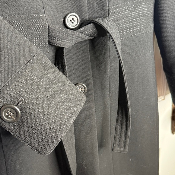 J. Crew Classic Vintage Black Wool Lady Peacoat Midi Length Coat Sz 2 Petite - Picture 4 of 9